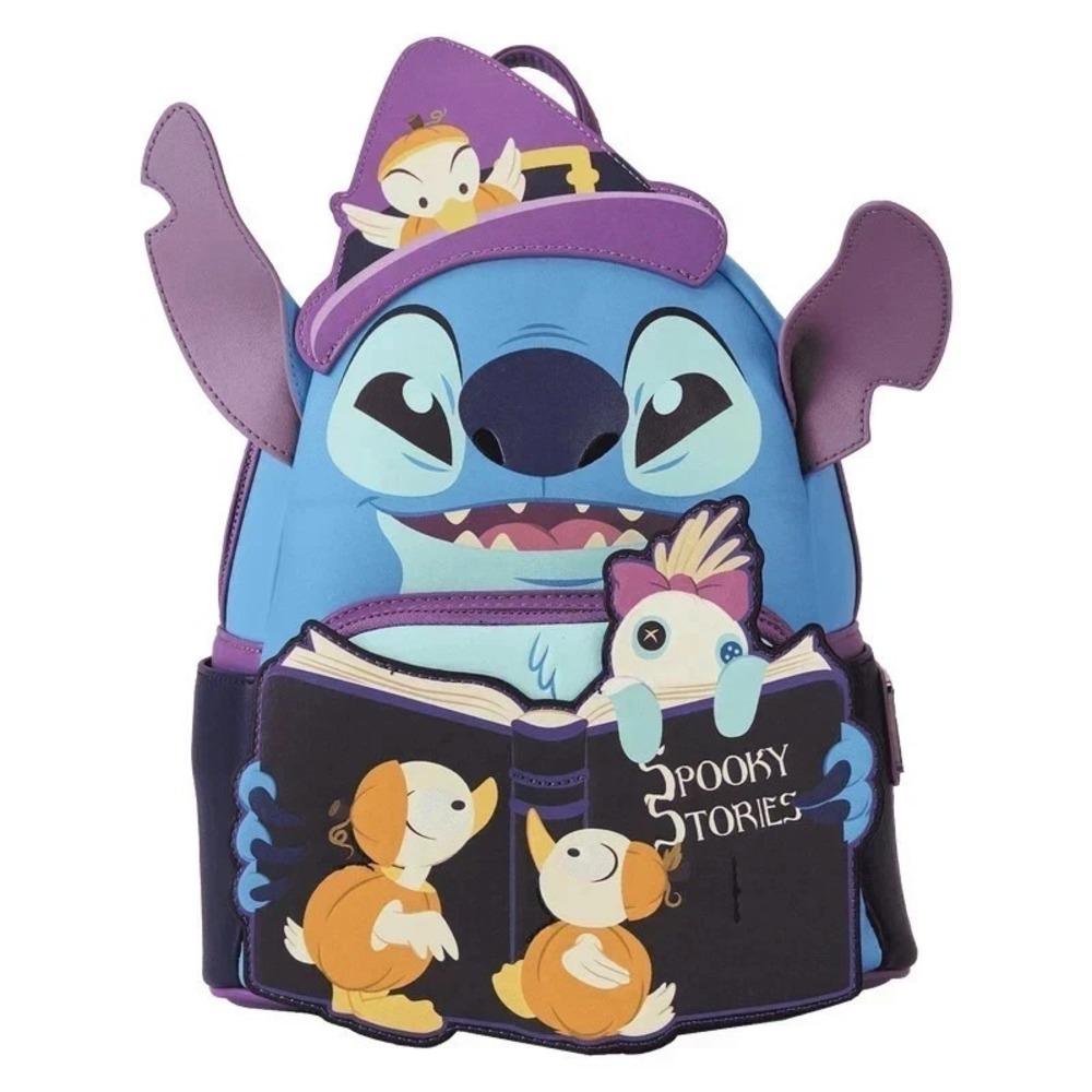 Loungefly Disney Stitch Spooky Stories Halloween Glow Mini Backpack Exclusive